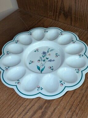April - Floral Egg Melamine Tray